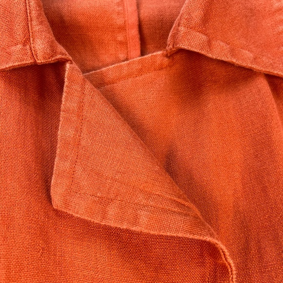 Eileen Fisher Linen Trench Coat Womens Lagenlook Minimalist Autumn Fall XS - S - Picture 14 of 15